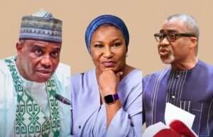 Senate President Godswill Akpabio presiding over the Nigerian Senate during the announcement of ADC defections.