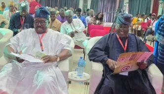 Committee Chairman, Senator Sharafadeen Alli and Deputy Leader of the Senate, Senator Oyelola Ashiru