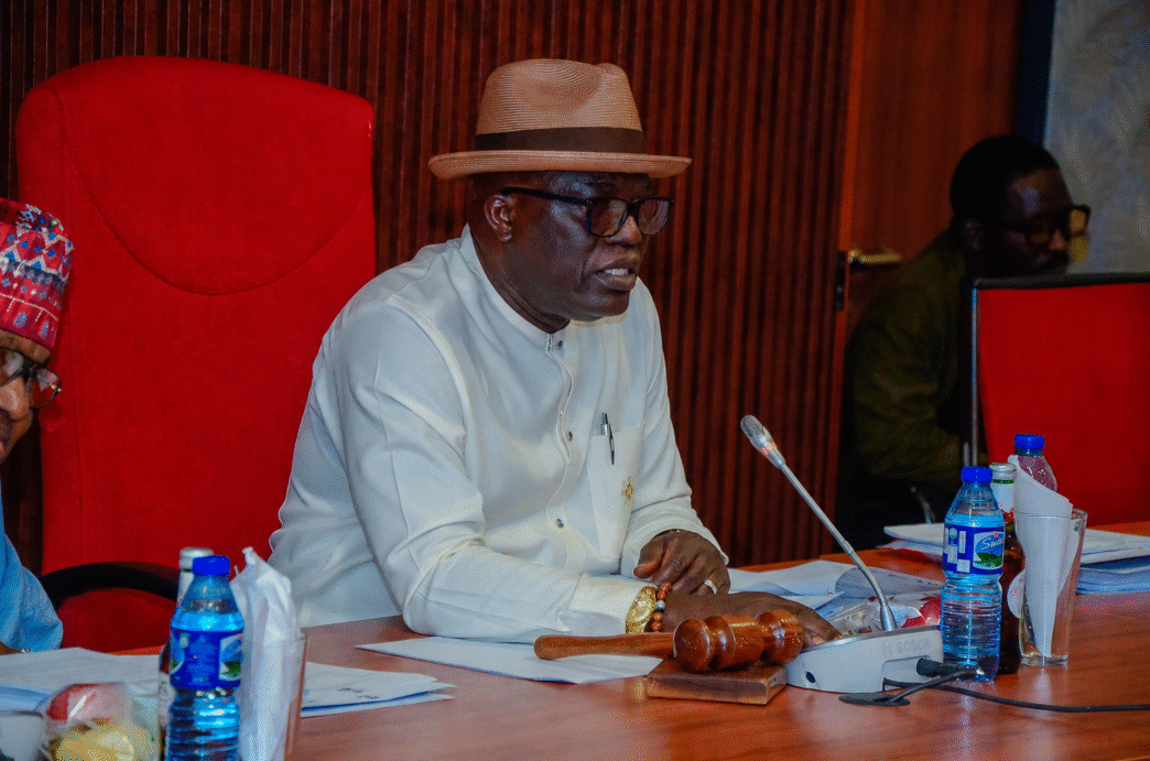 Senator Neda Imasuen presiding over the Senate Committee on Ethics and Public Petitions hearing in Abuja