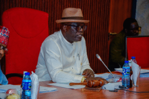 Senator Neda Imasuen presiding over the Senate Committee on Ethics and Public Petitions hearing in Abuja