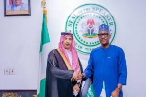 Speaker Abbas recieves the Ambassador of the kingdom of Saudi Arabia H.E. Yousef bin Mohammed Al-Balawi at the National Assembly
