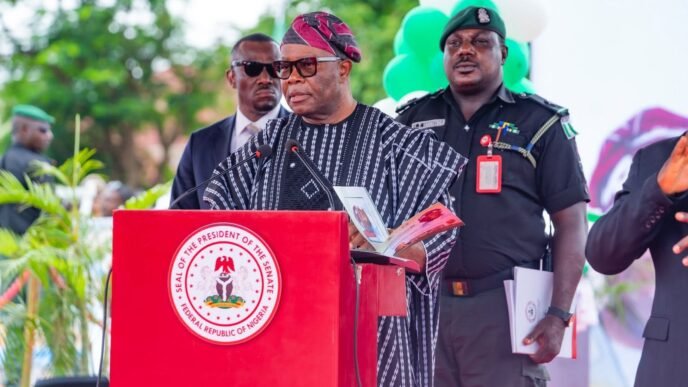 Senator Akpabio represents Present Tinubu at the Commissioning of OSEX Carriageways