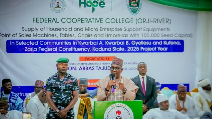 Speaker Abbas Tajudeen at the empowerment program to Zaria constituents